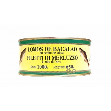 Lomos de Bacalao en Aceite de Oliva 1000/650 grs.