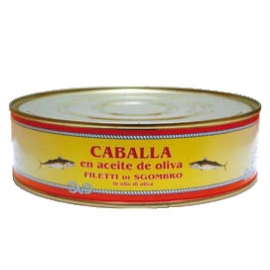 Filetes de Caballa en Aceite de Oliva 1850/1330 grs.