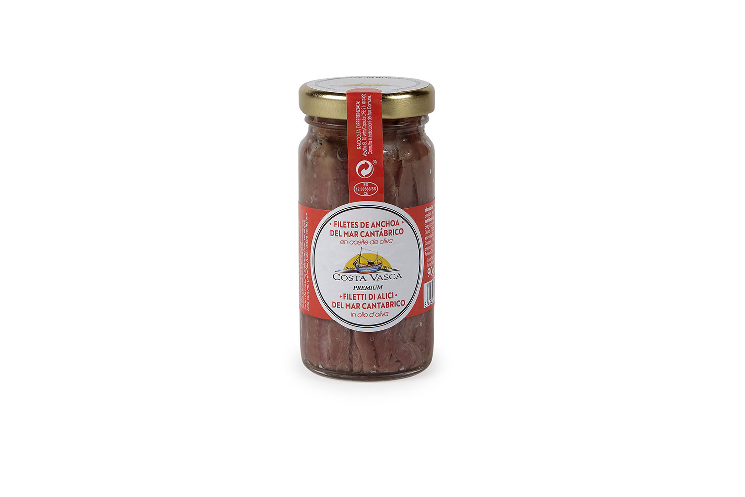 Filetes de Anchoa del Cantábrico en aceite de oliva 90/51 g