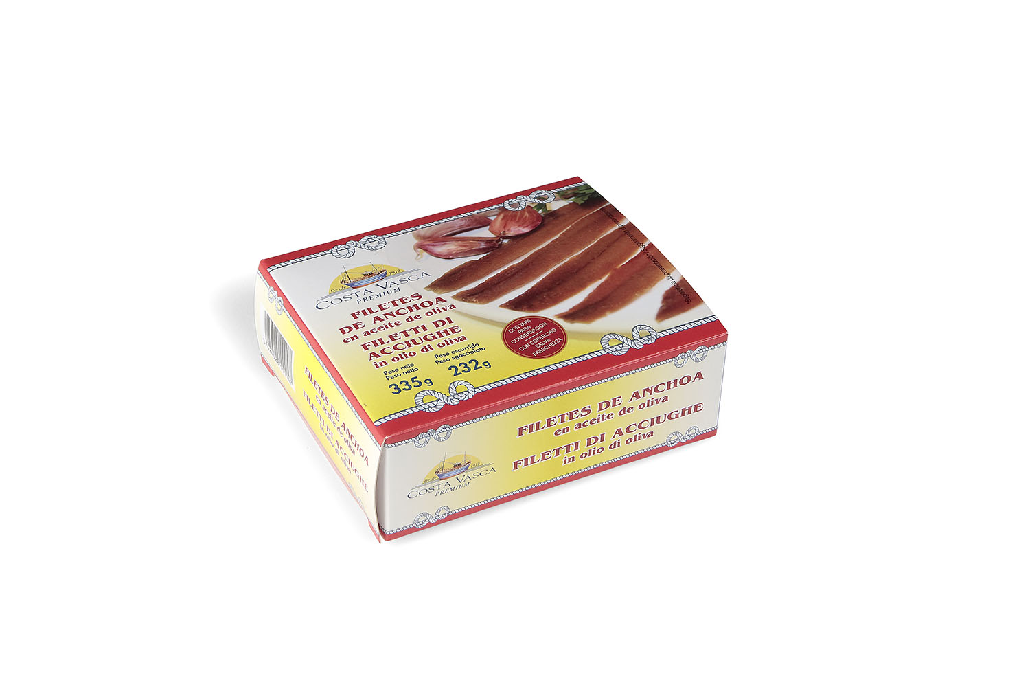 Filetes de Anchoa del Cantábrico en aceite de oliva 335/232