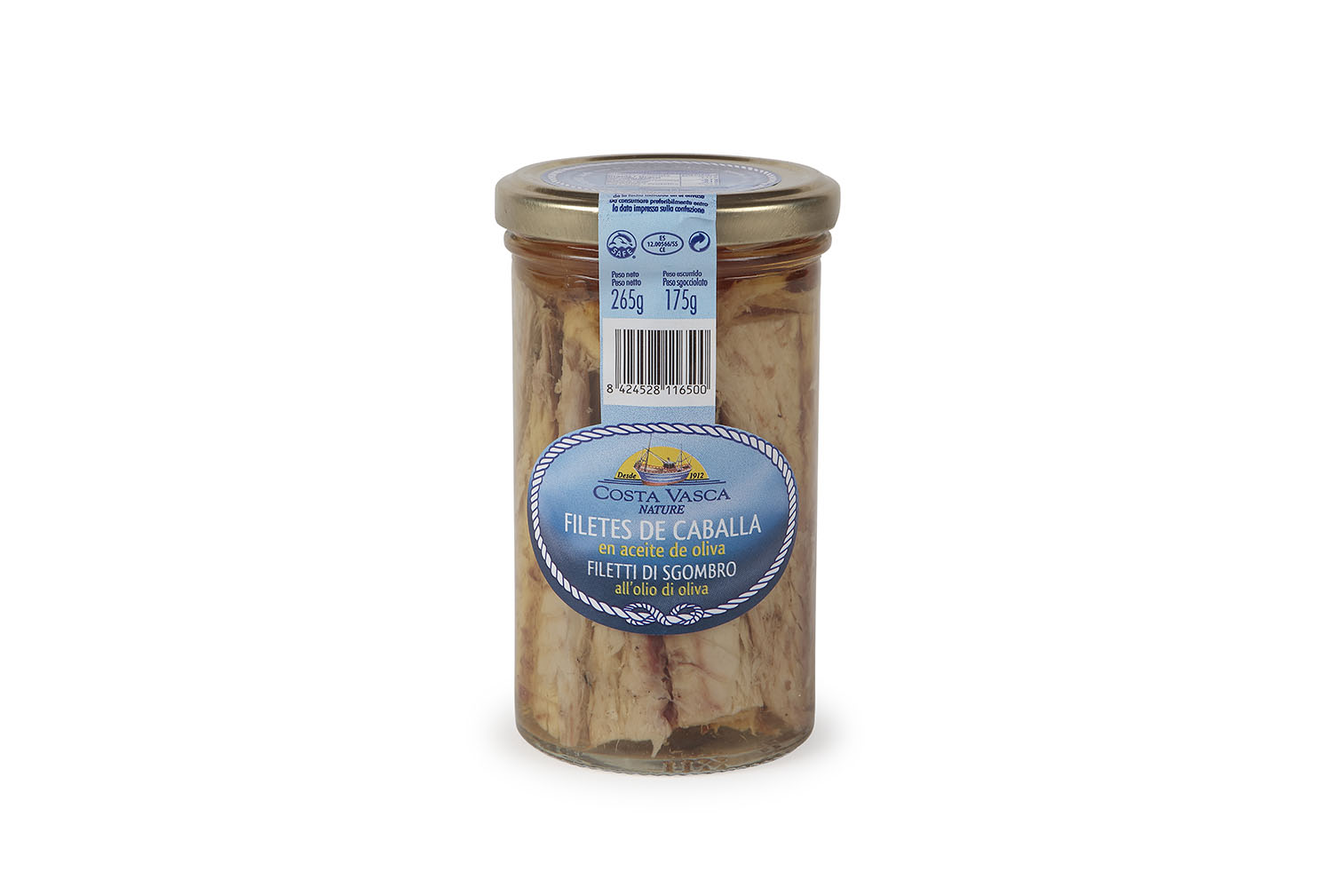 Filetes de Caballa en Aceite de Oliva 265/175 g